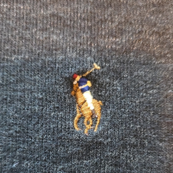 Ralph Lauren Charcoal Quarter-Zip Sweater - Picture 3 of 4